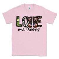 Bubblegum Pink love our troops Classic Tee - CowhideDigitalArt