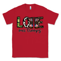 Red love our troops Classic Tee - CowhideDigitalArt