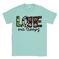 Seafoam love our troops Classic Tee - CowhideDigitalArt