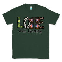Sports Green love our troops Classic Tee - CowhideDigitalArt