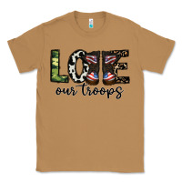 Toasted Coconut love our troops Classic Tee - CowhideDigitalArt
