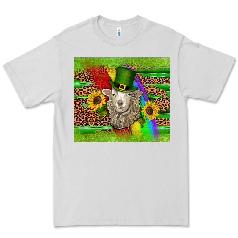 St Patricks Sheep Sunflowers Rainbow Serape Leopard Glitter Premium Tee by Artiststas | Teevron