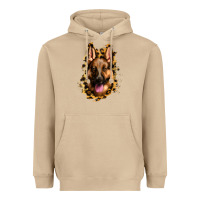 Mushroom german shepherd leopard background Heavyweight Hoodie - Jasminsmagicworld