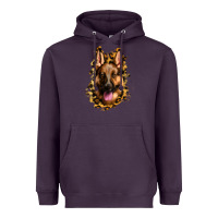 Plum german shepherd leopard background Heavyweight Hoodie - Jasminsmagicworld