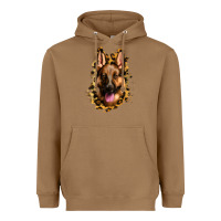 Toasted Coconut german shepherd leopard background Heavyweight Hoodie - Jasminsmagicworld