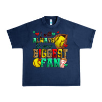 Navy i will always be your biggest fan softball Urban Heavy Tee - Zillion Design Studio