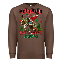 Chestnut dreaming of a wild west christmas cowboy santa Premium Sweatshirt - MaliasSmallBusiness