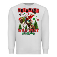 Dreaming Of A Wild West Christmas Cowboy Santa Premium Sweatshirt | Teevron