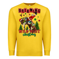 Lemon dreaming of a wild west christmas cowboy santa Premium Sweatshirt - MaliasSmallBusiness