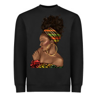 Black afro black woman profile juneteenth Heavyweight Sweatshirt - texasbilliewilder