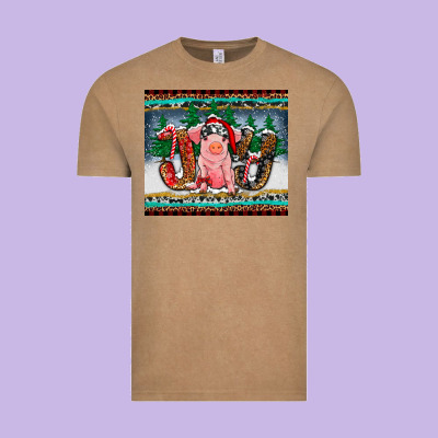 Joy Pig Vintage Tee Designed By Ranaportraitstore