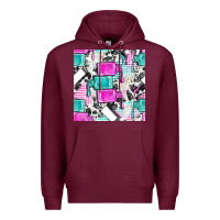 Burgundy nail polish with cowhide and plaid seamless pattern bbs Premium Hoodie - BundleAndBundleShop
