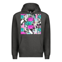 Charcoal Heather nail polish with cowhide and plaid seamless pattern bbs Premium Hoodie - BundleAndBundleShop