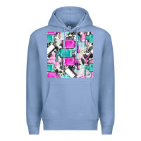 Colony Blue nail polish with cowhide and plaid seamless pattern bbs Premium Hoodie - BundleAndBundleShop