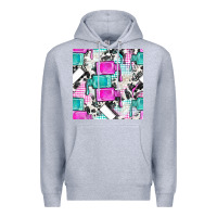 Heather Grey nail polish with cowhide and plaid seamless pattern bbs Premium Hoodie - BundleAndBundleShop