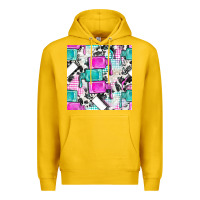 Lemon nail polish with cowhide and plaid seamless pattern bbs Premium Hoodie - BundleAndBundleShop