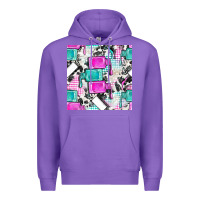 Purple nail polish with cowhide and plaid seamless pattern bbs Premium Hoodie - BundleAndBundleShop