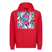 Red nail polish with cowhide and plaid seamless pattern bbs Premium Hoodie - BundleAndBundleShop