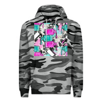 Slate Camo nail polish with cowhide and plaid seamless pattern bbs Premium Hoodie - BundleAndBundleShop