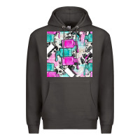 Smoke nail polish with cowhide and plaid seamless pattern bbs Premium Hoodie - BundleAndBundleShop
