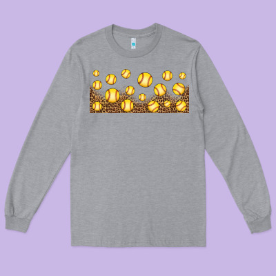 Leopard Softball 16oz Libbey Glass Long Sleeve Tee Designed By Hra Design Shop