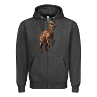 Charcoal Heather parasaurolophus Zipper Hoodie - Artiststas