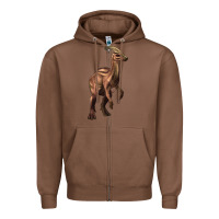 Chestnut parasaurolophus Zipper Hoodie - Artiststas