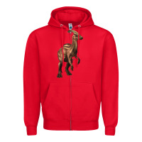 Red parasaurolophus Zipper Hoodie - Artiststas