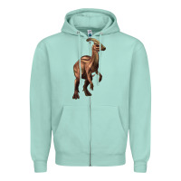 Seafoam parasaurolophus Zipper Hoodie - Artiststas