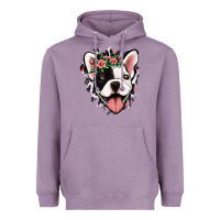 Lavender french bulldog floral Heavyweight Hoodie - Jasminsmagicworld