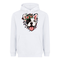 White french bulldog floral Heavyweight Hoodie - Jasminsmagicworld