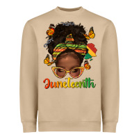 Mushroom afro messy bun juneteenth Heavyweight Sweatshirt - texasbilliewilder