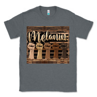 Charcoal Heather melanin American flag Classic Tee - HRA Design Shop