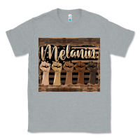 Heather Grey melanin American flag Classic Tee - HRA Design Shop