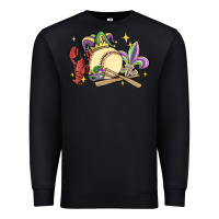 Black mardi gras baseball Premium Sweatshirt - MaliasSmallBusiness