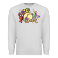 Dove Grey mardi gras baseball Premium Sweatshirt - MaliasSmallBusiness