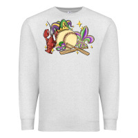 Oatmeal Heather mardi gras baseball Premium Sweatshirt - MaliasSmallBusiness