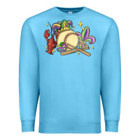 Ocean Blue mardi gras baseball Premium Sweatshirt - MaliasSmallBusiness