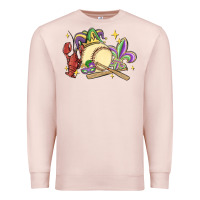 Pale Pink mardi gras baseball Premium Sweatshirt - MaliasSmallBusiness