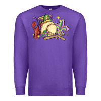 Purple mardi gras baseball Premium Sweatshirt - MaliasSmallBusiness