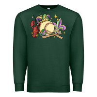Sports Green mardi gras baseball Premium Sweatshirt - MaliasSmallBusiness