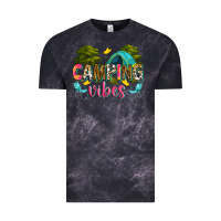 Cloud Black camping vibes Vintage Tee - Zillion Design Studio