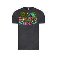 Vintage Black camping vibes Vintage Tee - Zillion Design Studio
