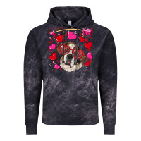 Cloud Black valentine's day  saint bernard dog Vintage Hoodie - RanaPortraitStore