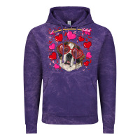 Cloud Purple valentine's day  saint bernard dog Vintage Hoodie - RanaPortraitStore