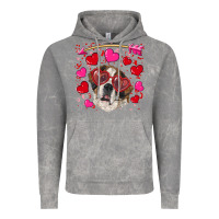 Cloud Rock valentine's day  saint bernard dog Vintage Hoodie - RanaPortraitStore