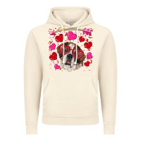 Vintage Artic valentine's day  saint bernard dog Vintage Hoodie - RanaPortraitStore