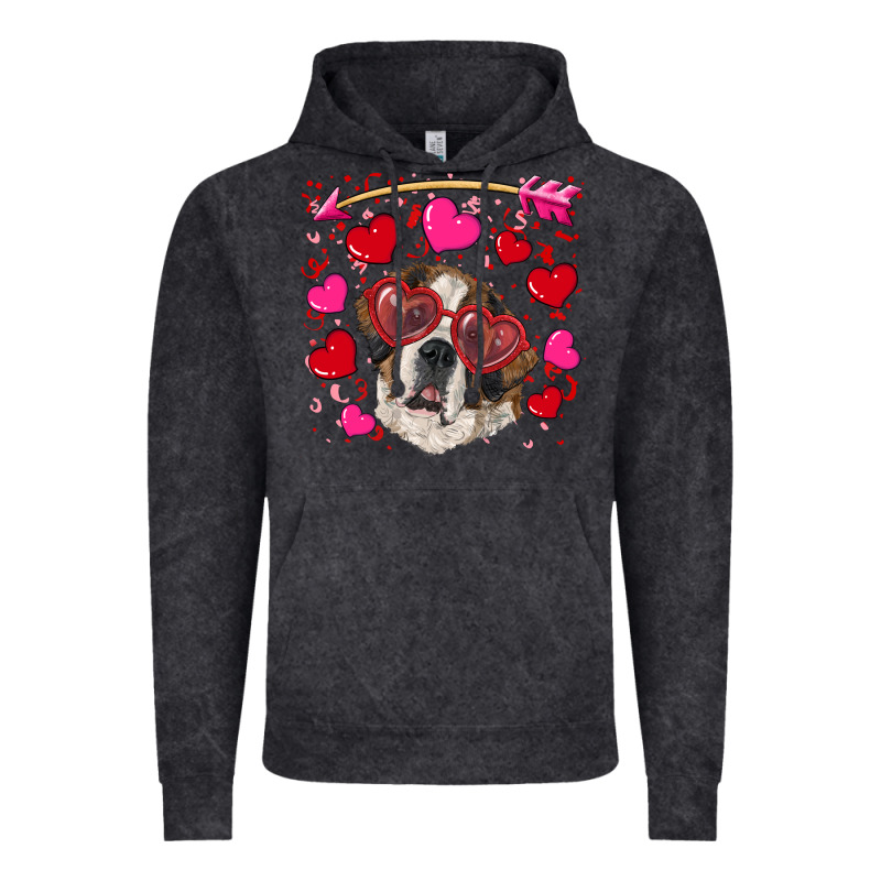 Valentine's Day  Saint Bernard Dog Vintage Hoodie by RanaPortraitStore | Teevron