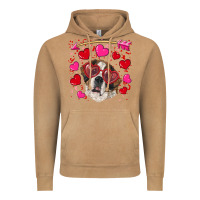 Vintage Camel valentine's day  saint bernard dog Vintage Hoodie - RanaPortraitStore