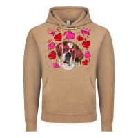 Vintage Coffee valentine's day  saint bernard dog Vintage Hoodie - RanaPortraitStore